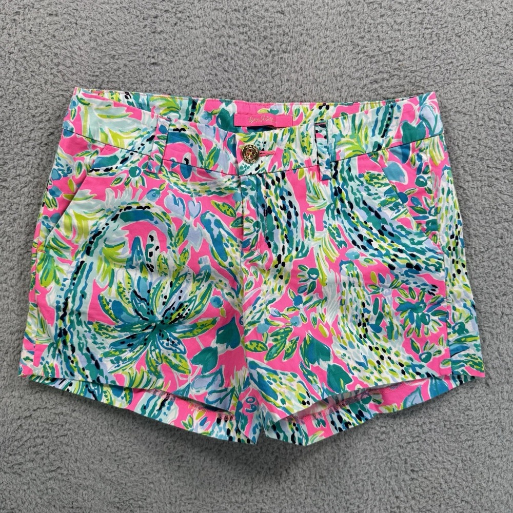 Lilly Pulitzer Women‎ Shorts 2 Hawaiian Tropical Pockets Resort Beach
